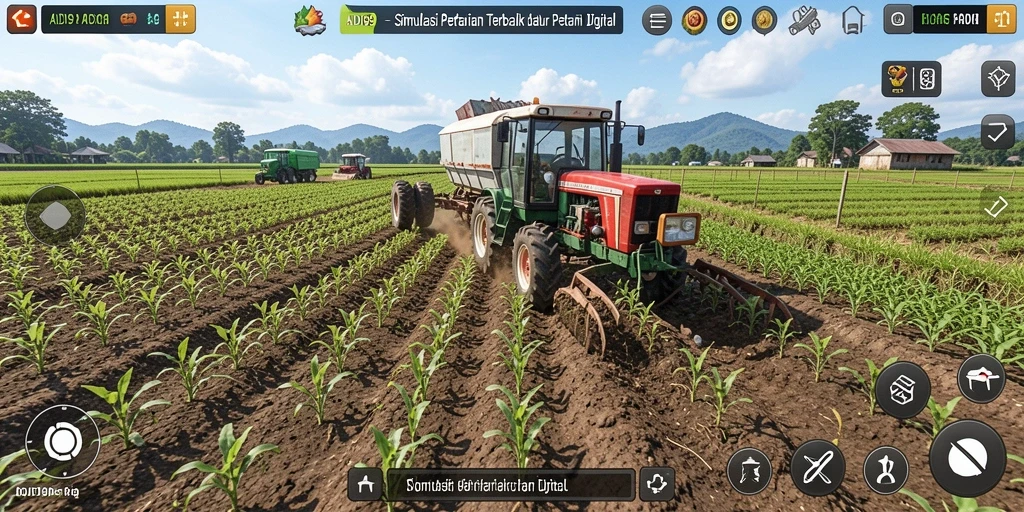 Tampilan gameplay ADI99 menampilkan aktivitas bertani yang seru dan interaktif.
