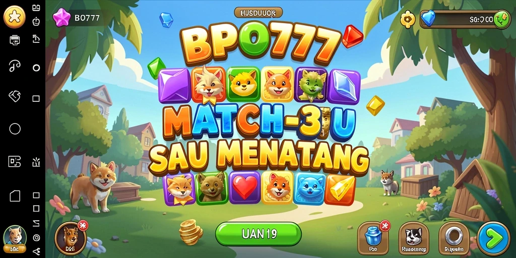 Gameplay seru BPO777 yang penuh tantangan Match-3.