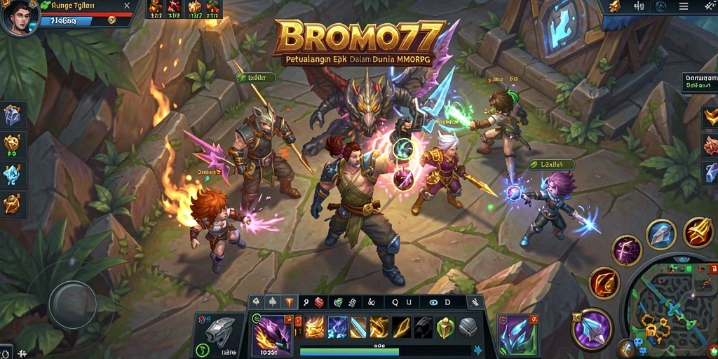 Gameplay BROMO77 yang menarik dalam petualangan MMORPG.