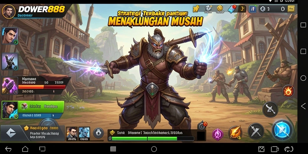 Tampilan gameplay DOWER88 yang menegangkan dan strategis.