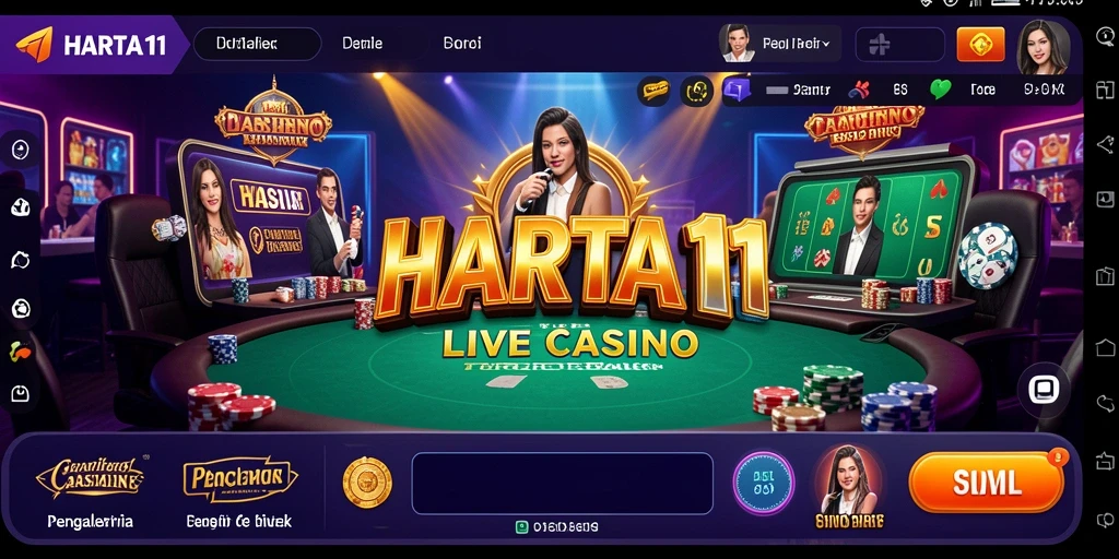 Tampilan gameplay HARTA11 yang mengasyikkan di Live Casino.