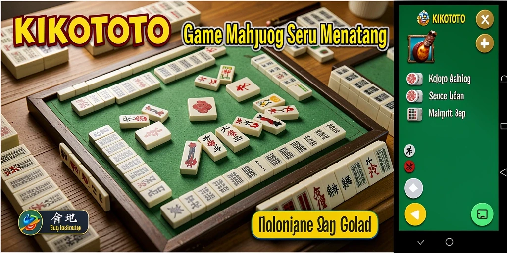 Gameplay seru KIKOTOTO dengan desain tile Mahjong yang menawan.