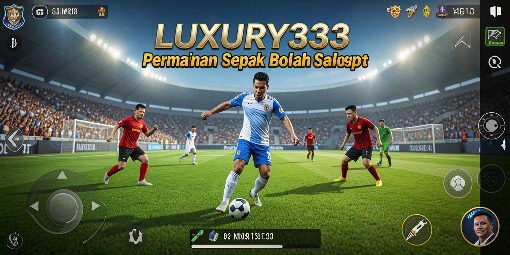Tampilan gameplay yang menarik dari LUXURY333 menunjukkan aksi bola yang mengesankan.