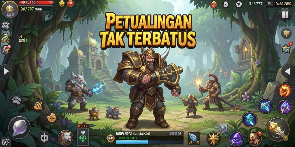 Menampilkan gameplay RPG yang penuh aksi dan petualangan.