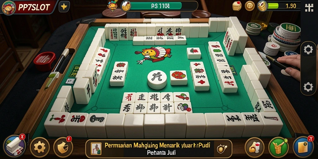 Tampilan gameplay yang menarik di PP7SLOT saat bermain Mahjong.