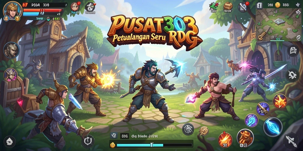 Tampilan menarik dari gameplay PUSAT303 di dunia RPG