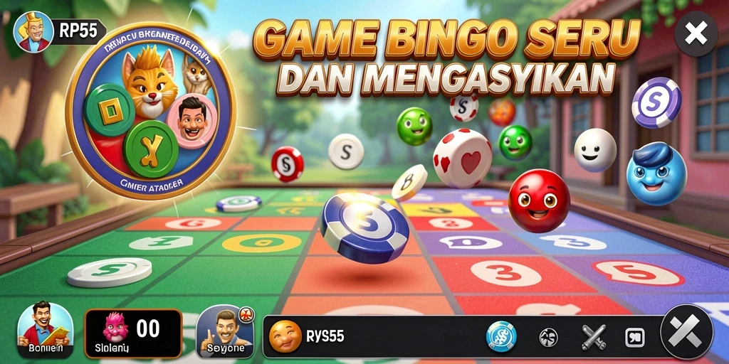 Screenshot gameplay RP55 yang menampilkan keseruan bermain Bingo.