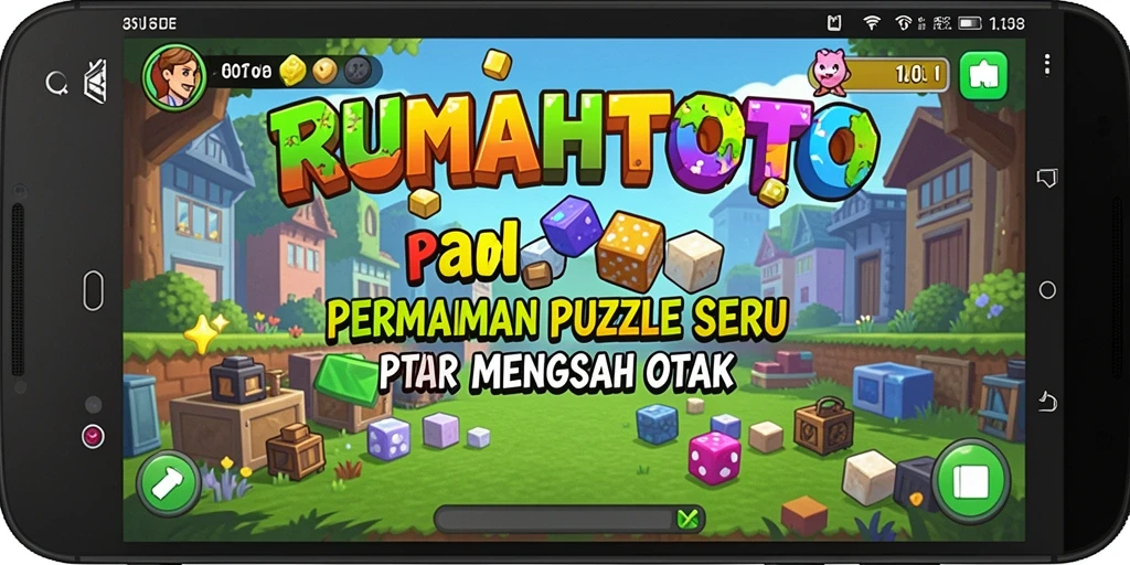Screenshot gameplay RUMAHTOTO memperlihatkan tantangan puzzle yang menarik.
