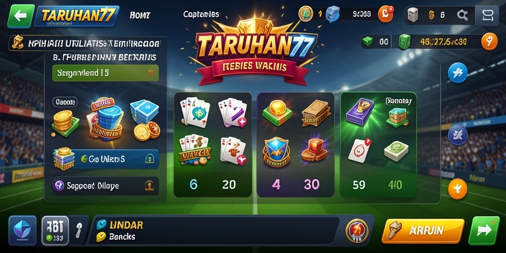 Tampilan antarmuka aplikasi TARUHAN77 yang intuitif dan menarik.