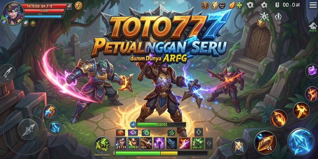 Screenshot utama TOTO777 menampilkan aksi seru dalam pertarungan ARPG.