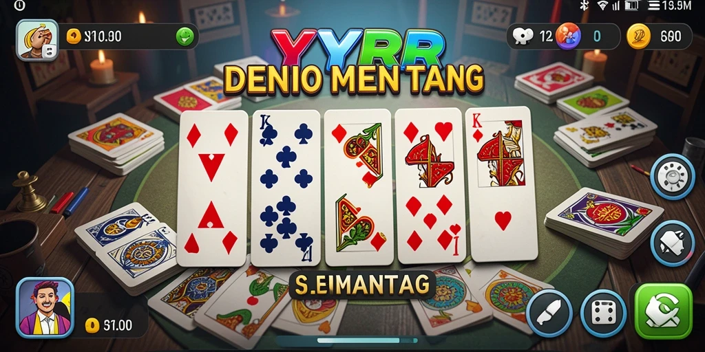 Screenshot utama YYRR menampilkan permainan Domino yang menarik dan seru.